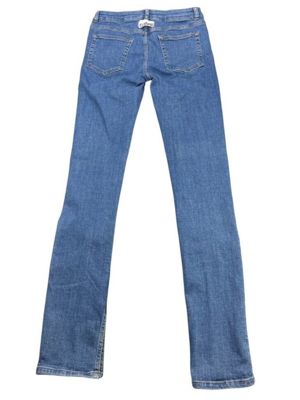 Ganni Mid Rise Side Split Hem Slim Jean - Picture 7 of 8